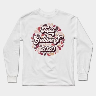 Tulsi Gabbard 2020 Retro Paisley Long Sleeve T-Shirt